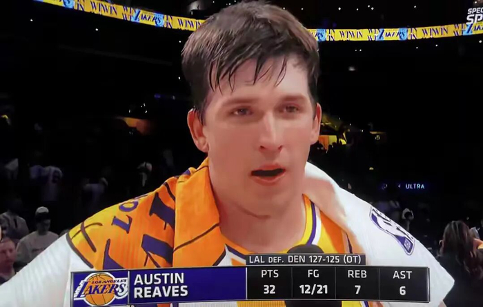 湖人加时险胜掘金 里夫斯关键罚球助球队逆转